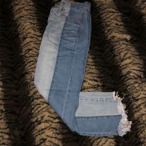 Cropped Two Toned jeans